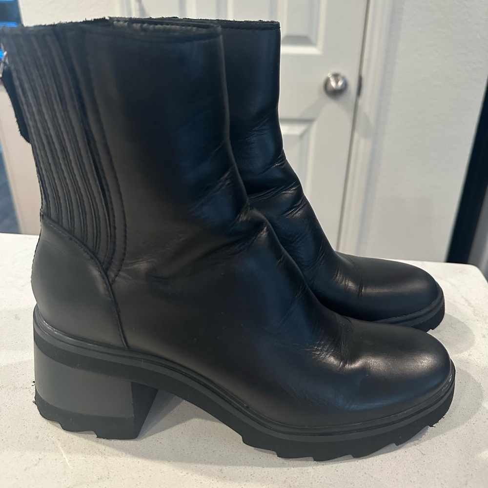 Dolce Vita Marty Platform Black Heeled Boots 6.5